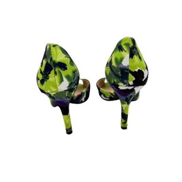 Marc Fisher Joey Floral Heel Sandals Green Size 7.5M Heels - Picture 3 of 7